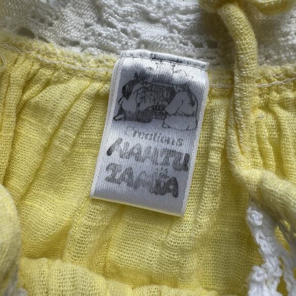 Toddler Baby Girl Mexican Dress Size 1-2yr Handmade Crochet Tiered Peasant Lace - Picture 2 of 6